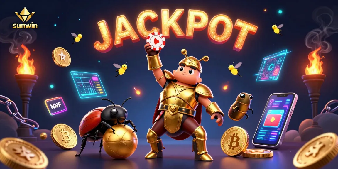 Engage with sunwin's thrilling casino theme featuring a determined beetle championing victory and rich game elements.