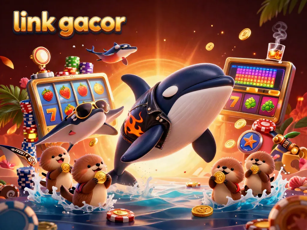 Experience thrilling wins with link gacor while enjoying vibrant 3D cartoon action in a lively casino setting.