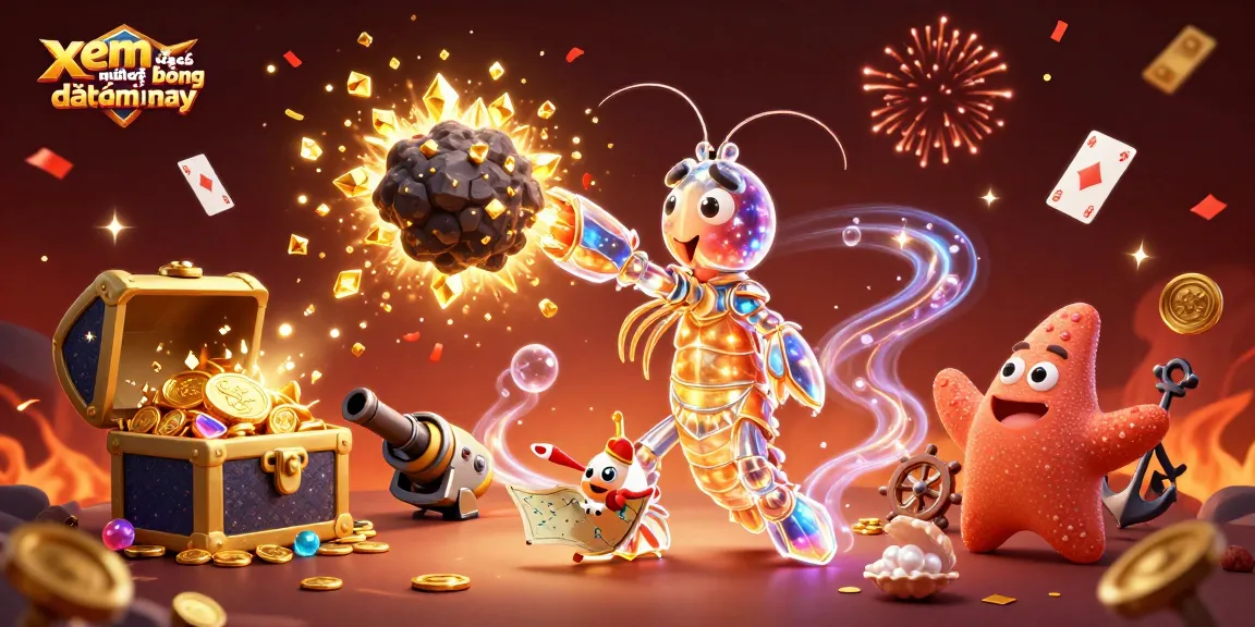 Experience xem trực tiếp bóng đá hôm nay with a vibrant 3D illustration showcasing dynamic gambling elements.