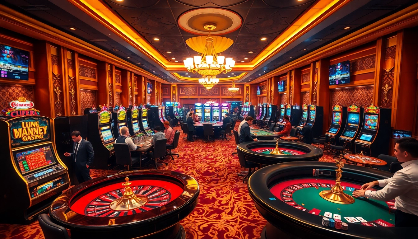 Players enjoying thrilling games at U888 com's luxurious casino floor filled with excitement.