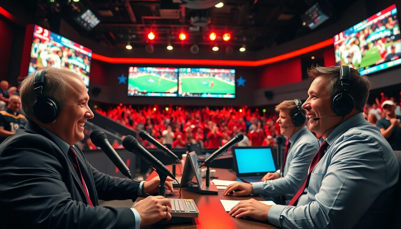 Enhancing Sports Broadcasting experience with live studio action and engaging announcers.